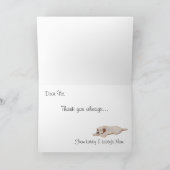 ラブラドール春絵画おもしろいサンキューカード サンキューカード (内部)