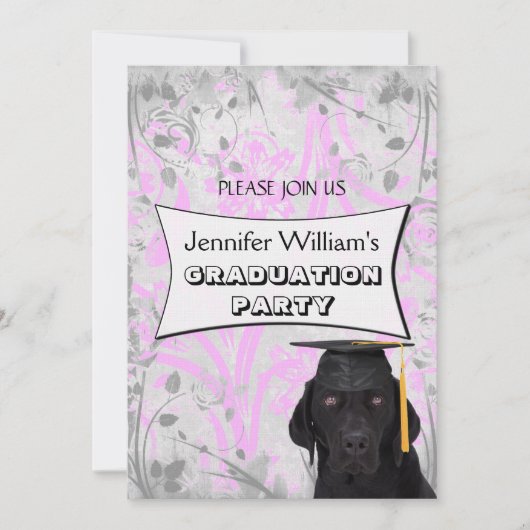 ラブラドール検索招待状テンプレート 招待状 (正面)