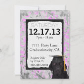 ラブラドール検索招待状テンプレート 招待状 (裏面)