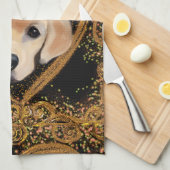 ラブラドール検索機 キッチンタオル (四つ折り)