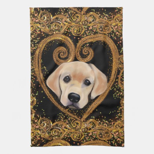 ラブラドール検索機 キッチンタオル (縦)