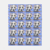 ラブラドール検索機 フリースブランケット (正面)