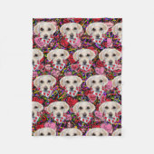 ラブラドール検索機 フリースブランケット (正面)