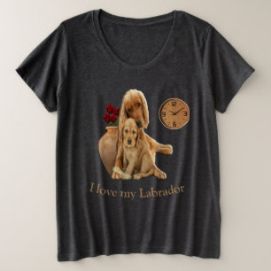 ラブラドール検索機 プラスサイズTシャツ