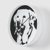 ラブラドール検索機 壁時計 (傾斜)