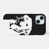 ラブラドール検索機 iPhone 15ケース (裏面横)