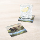 ラブラドール検索(狩り犬) スクエアペーパーコースター (インサイチュ)