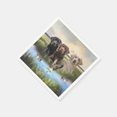 ラブラドール検索(狩り犬) スタンダードカクテルナプキン (角)