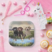 ラブラドール検索(狩り犬) ペーパープレート (パーティー)