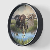 ラブラドール検索(狩り犬) 壁時計 (傾斜)