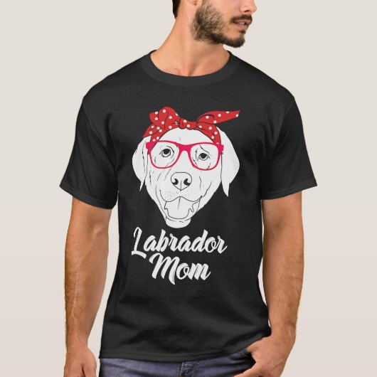 ラブラドール母ラブラドール母犬の女性 Tシャツ (正面)