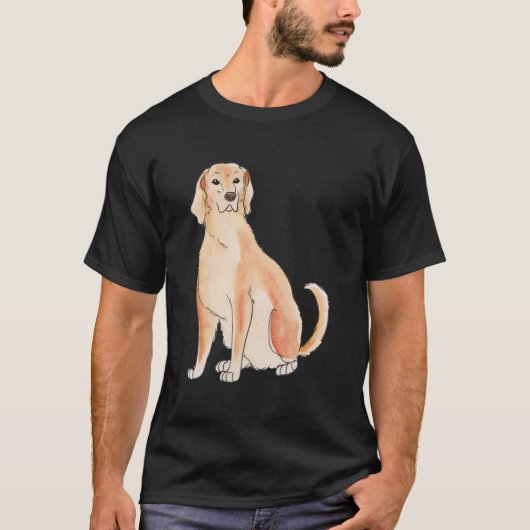 ラブラドール水彩イラストレーション Tシャツ (正面)