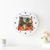 ラブラドール漫画で暮らす ラージ壁時計 (ホーム)