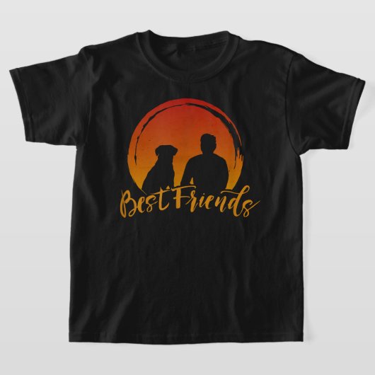 ラブラドール犬と人間は友最高の達だ Tシャツ (レイダウン)