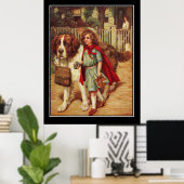 ラブラドール犬と女の子のヴィンテージのポスター ポスター (ホームオフィス)