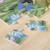 ラブラドール犬と花春 ジグソーパズル (側面)