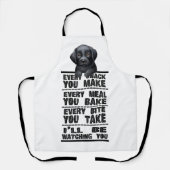 ラブラドール犬のおやつはすべて作る エプロン (正面)