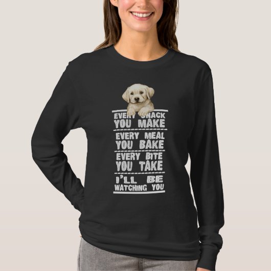 ラブラドール犬のおやつはすべて作る Tシャツ (正面)