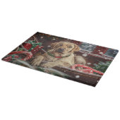 ラブラドール犬のクリスマス カッティングボード (角)