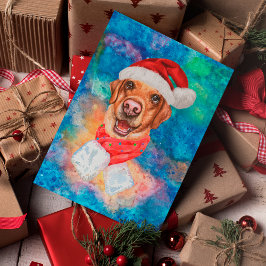 ラブラドール犬のクリスマス シーズンポストカード