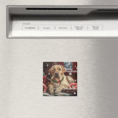 ラブラドール犬のクリスマス マグネット (インサイチュ (食洗機))
