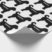 ラブラドール犬のシルエット ラッピングペーパー (角)