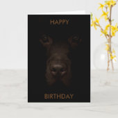 ラブラドール犬のバースデー・カード カード (黄色い花)