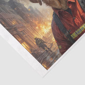 ラブラドール犬のファイアファイター – 薄葉紙 (詳細)