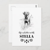 ラブラドール犬の名前でカスタムは人生が良い ポストカード (正面/裏面)