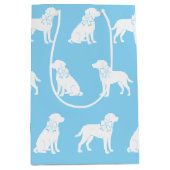 ラブラドール犬の大きなギフト弓 ミディアムペーパーバッグ (正面)