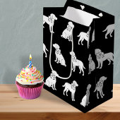 ラブラドール犬の大きなギフト弓 ミディアムペーパーバッグ