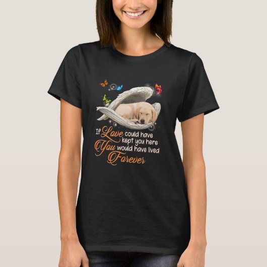 ラブラドール犬の犬の足の愛の損失の美しいペットミー Tシャツ (正面)