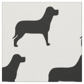 ラブラドール犬の白黒パターン ファブリック (クローズアップ)
