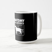 ラブラドール犬の解剖学 コーヒーマグカップ (正面右)