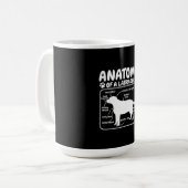 ラブラドール犬の解剖学 コーヒーマグカップ (正面左)