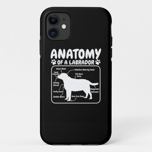 ラブラドール犬の解剖学 Case-Mate iPhoneケース (裏面)