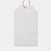 ラブラドール犬の赤いクリスマストラック ギフトタグ (裏面)