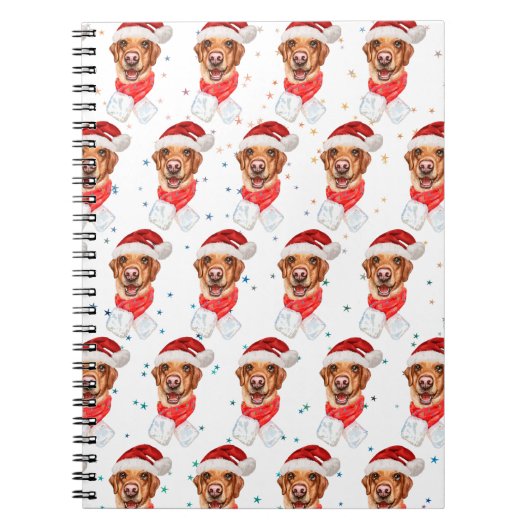 ラブラドール犬はクリスマスを育てる ノートブック (正面)