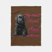 ラブラドール犬パパ犬ママ記念犬の恋人ギフト フリースブランケット (正面)