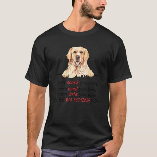 ラブラドール犬ママ私が見る Tシャツ (正面)