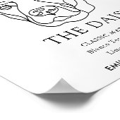 ラブラドール犬結婚の特徴的なドリンクの看板 ポスター (角)