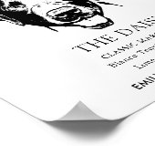 ラブラドール犬結婚の特徴的なドリンクの看板 ポスター (角)