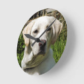 ラブラドール犬 ラウンド壁時計 (傾斜)