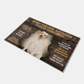 ラブラドール私の家を訪問する時は覚えてほしい ドアマット (アングル)