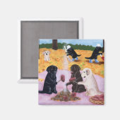 ラブラドール秋おもしろい マグネット (正面/裏面)