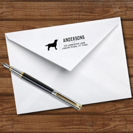 ラブラドール立ちアウトライン差出人住所 セルフインキングスタンプ