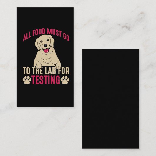 ラブラドール笑わされる犬のオーナーラボのPaw Pet Gift 名刺 (正面/裏面)