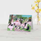 ラブラドール結婚の カード (黄色い花)