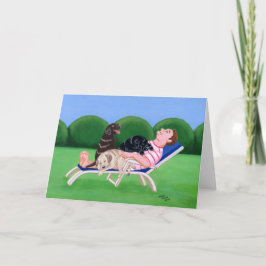 ラブラドール絵画パパ カード