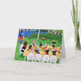 ラブラドール絵画パーティーサンキューカード サンキューカード